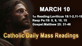 Catholic Daily Mass Readings for today I Monday March 10 2025