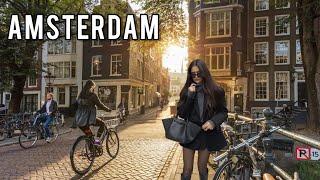  Amsterdam Stunning Sunny Hour Winter 2024 Amsterdam Walking Tour 4K