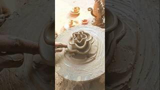 sunflower making with clay  #shorts #viral #video #trending #pottery #clay #art #like #love #music