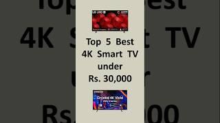 Top 5 Best 4K Smart Tv under 30000 in India 2024 Model with Price