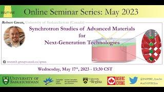 Inspire Series-Robert Green. Synchrotron Studies of Advanced Materials