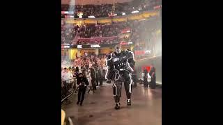 Jake Paul's robot turns up for the crowd 