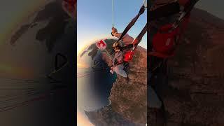 Close Call with Death: Intense Moments During Tandem Base Jump! #paragliding#hasankaval #shortsvideo