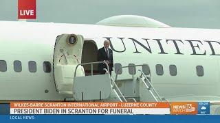 President Biden visits Scranton to attend funeral