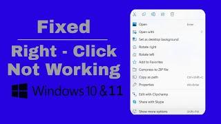 How to Fix Mouse Right click Not Working in Windows 11/10