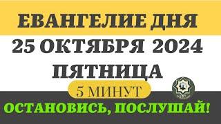 25 ОКТЯБРЯ ПЯТНИЦА ЕВАНГЕЛИЕ ДНЯ 5 МИНУТ АПОСТОЛ МОЛИТВЫ 2024 #мирправославия