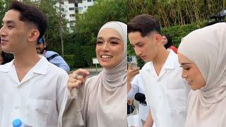 Marissa Dania & Aslam tergesa-gesa pulang, elak jawab soalan media... “Tak ada apa nak cakap”