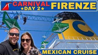 Carnival Firenze Mexican Cruise: Sea Day Fun with High Ropes - VLOG Day 2