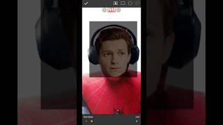 SPIDER MAN + TOM HOLLAND + ROLLER SKATE | FUSION ART #shorts #youtubeshorts