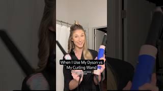 when i use my dyson vs my curling wand #dysonairwrap #curlingwand #airwrap #dyson #curlinghair