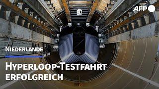 Erfolgreiche Hyperloop-Testfahrt in den Niederlanden | AFP