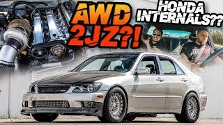 1250HP AWD 2JZ IS300 with HONDA INTERNALS?! (SAVAGE Street Pull on 50PSI OF BOOST)