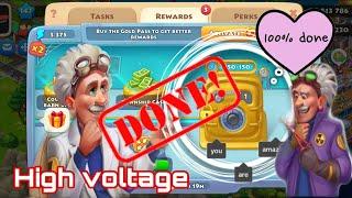 Township, gold pass #5, high voltage, all rewards received, open safe, double point, Gemship