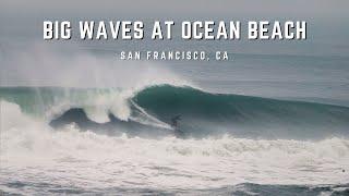 Big Wave Surfing on San Francisco Coast - Ocean Beach Christmas Swell