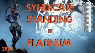 How to Rank up 4 Syndicates and use them to Farm Platinum