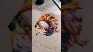 Hawks Prismacolor Fanart. From #mha #hawksfanart #mhafanart #fanart #artist #art #animeart #arttok