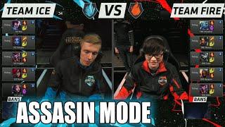 Team Ice vs Team Fire | Assasin Mode Match LoL All-Stars 2015 LA | Ice vs Fire Assasins All Star