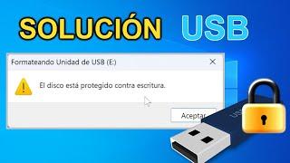 QUITAR la PROTECCIÓN CONTRA ESCRITURA de CUALQUIER unidad USB ️ Rápido y SIN PÉRDIDA DE ARCHIVOS