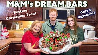 M&Ms DREAM BARS A 5 Ingredient Festive Christmas Treat