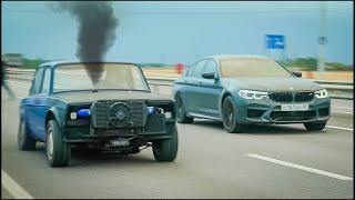 ПАЦАН на ВАЗ 2107 500 л.с. поспорил с BMW M5 , AUDI RS и TESLA