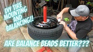 Are balance beads best for balancing tires at home??? How to mount and balance tires at home!