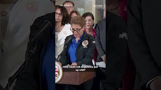 Bass briefs the media on LA protests