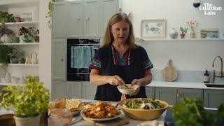 How to make Angela Hartnett’s recipe for roasted rose harissa chicken, flatbreads and a green salad