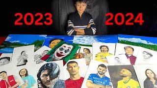 All My Art From 2023 to 2024 || Artworks Tour ️‍