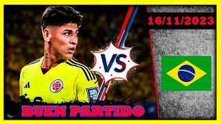 JORGUE CARRASCAL VS BRASIL 2023  ASI FUE SU PARTIDO CON LA SELECION COLOMBIA ELIMINATORIAS