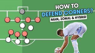 How to DEFEND Corner Kicks - Zonal, Man or Hybrid Marking? | Football Tactics Explained