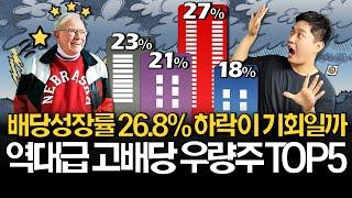 하락이 기회인 미국 고배당 우량주 TOP5 (ft. 배당기업 리스트 무료나눔)