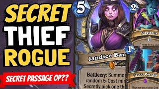 IS SECRET PASSAGE TOO GOOD?? It's OP in "Secret" Thief Rogue! | Scholomance Academy | Hearthstone