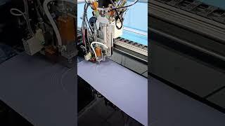 This dispensing machine can produce adhesive dots and silicone lines.