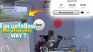 WHY FAN UNFOLLOW ME ?PUBG MOBILE FUNNY GAMEPLAY