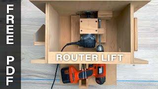 How to Make the Easiest and Cheapest Router Lift I Router  Lifting Attachment .  Woodworking 2.0