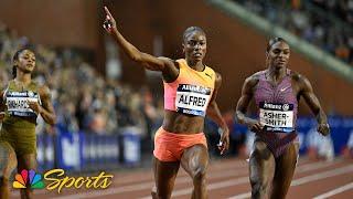 Julien Alfred looks STELLAR, Sha'Carri 8th in 100m Diamond League final | NBC Sports