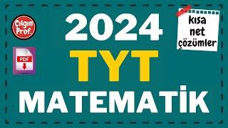 2024 TYT MATEMATİK [+PDF] - 2024 TYT Matematik Soru Çözümleri