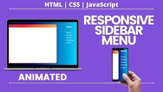 My Favourite Sidebar Menu for 2022    | Using only HTML CSS and JavaScript