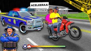 DANDO FUGA DA POLICIA DE POP 110 no MOTO WHEELIE 3D! DEU RUIM