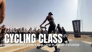 Travel Vlog || A full cycling class in the Dubai Dunes w/  THE PLATFORM STUDIOS