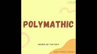 POLYMATHIC | Word meaning | Word of the Day 64