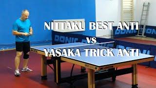 Antispin Comparison - Nittaku Best Anti vs Yasaka Trick Anti