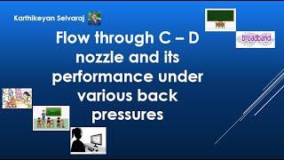 C-D nozzle performance under various back pressures