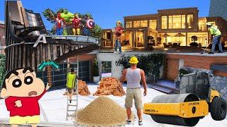 GTA 5 : Franklin & Shinchan Ultimate Luxury Avengers House Upgrade GTA 5 !