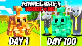 I Survived 100 Days as a COPPER GOLEM in Hardcore Minecraft... Minecraft Hardcore 100 Days