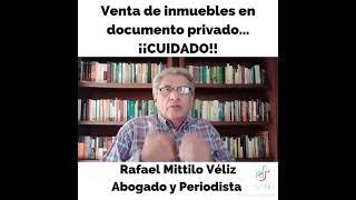 Venta de inmuebles en documento privado