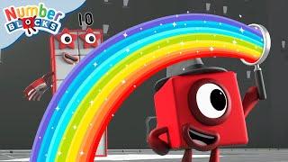 Colourful Maths - RAINBOWS and ADDITION!  | 123 Counting for Kids | @Numberblocks