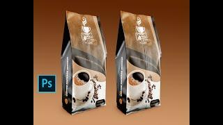 Creative coffee packaging design - adobe photoshop