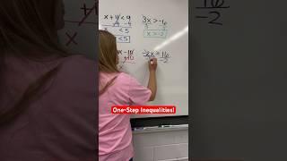 One-step inequalities! #algebra #math #algebra1 #teacher #iteachalgebra