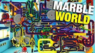 MONSTER Marble Run, RAINBOW Fountain and a BLENDER Challenge - Marble World